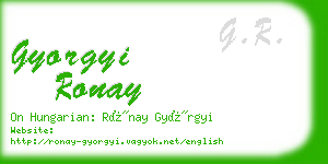 gyorgyi ronay business card